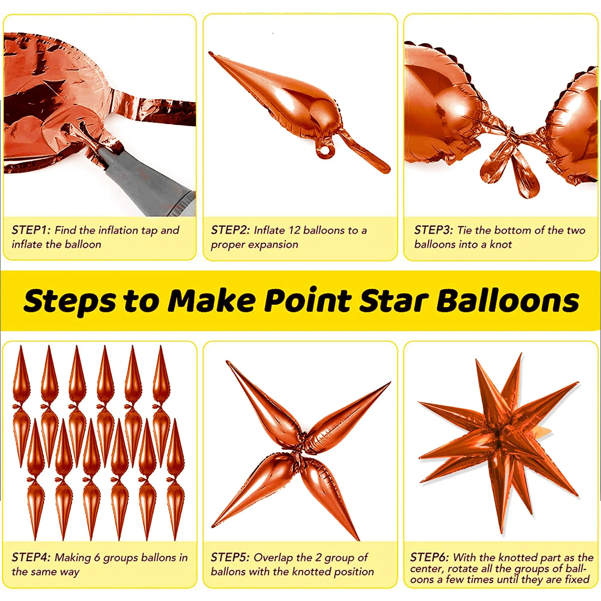 5/10pcs Colorful Water Droplet Balloon Explosion Star Foil Balloons for Birthday Wedding Christmas Party Decoration