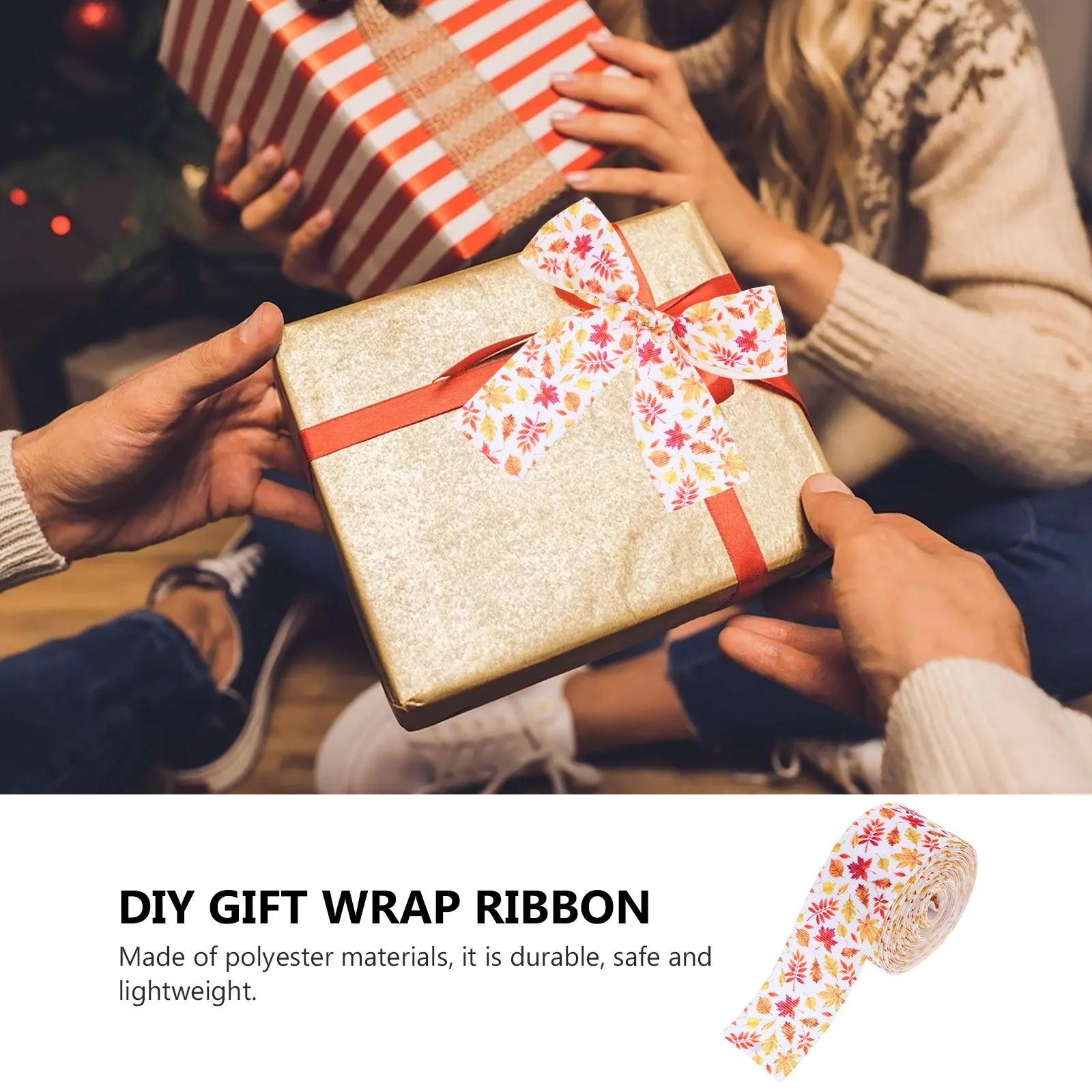 

Durable Safe Lightweight Polyester Ribbon Decoration for Cakes Flowers Gifts Thanksgiving Wrapping DIY Crafts Home Store