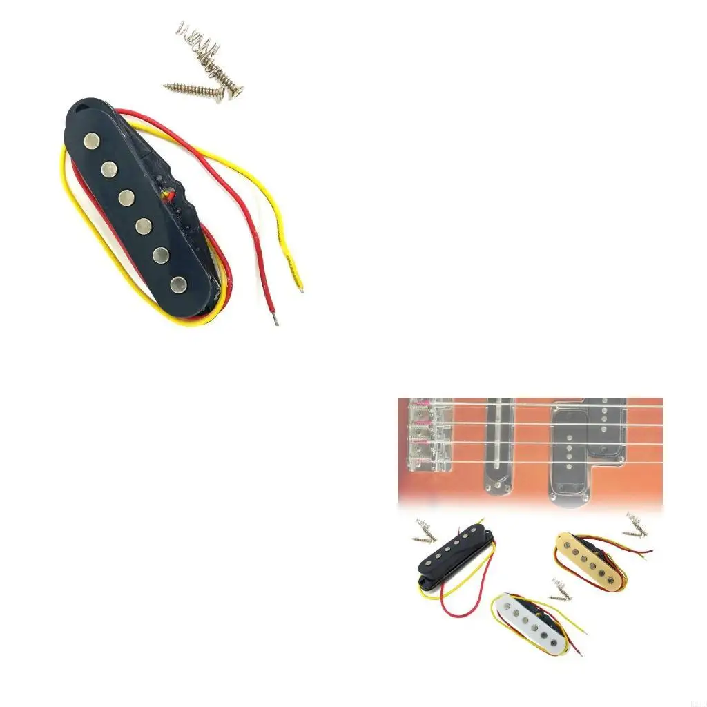 

Single Coil Pickup Pickups Guitar Neck/Middle/Bridge Pickups with Screws for Pickups Replacement Accessaries