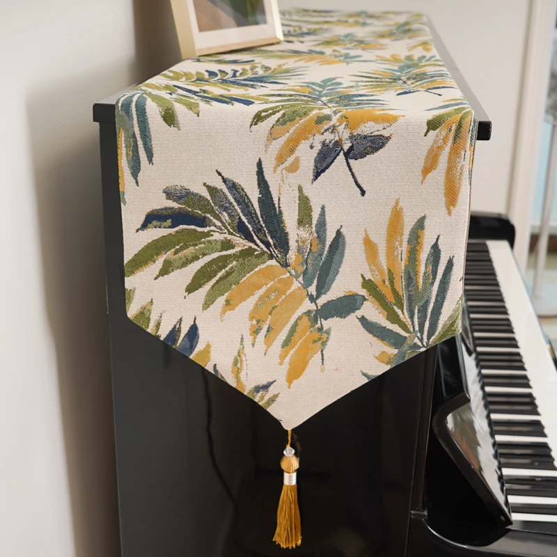 American Style Phoenix Tail Bamboo Luxury Table Flag Modern Simple Nordic Universal Dustproof Thick Cover Electric Piano Cover