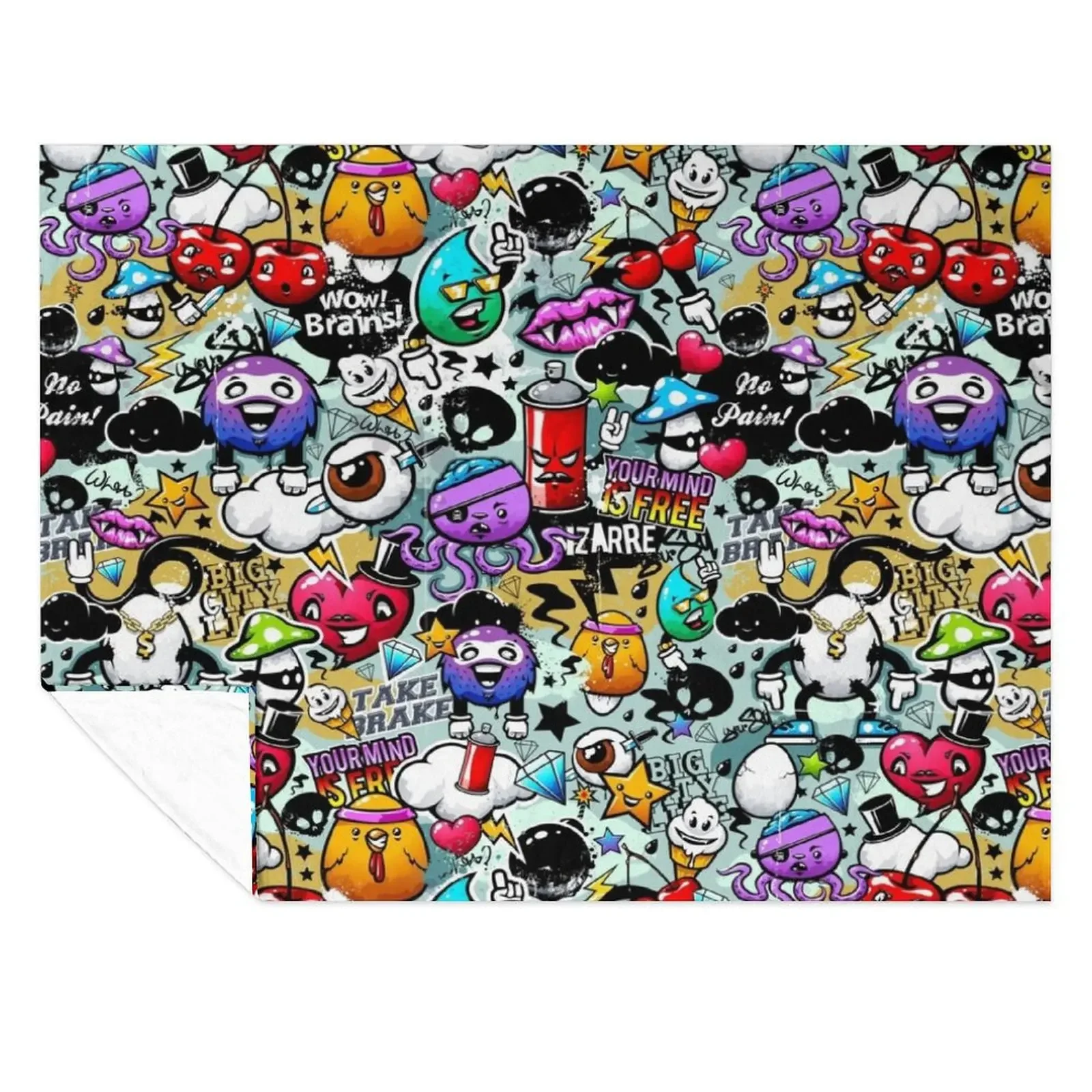

graffiti art drew Throw Blanket for winter Summer Hairys Luxury Thicken Blankets