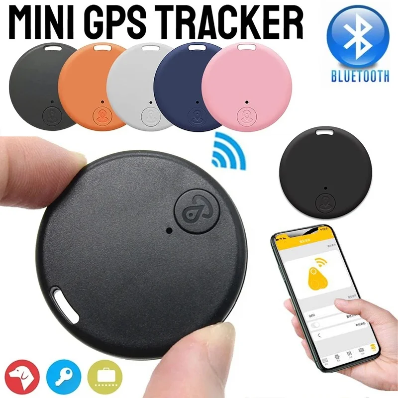 Mini GPS Locator Anti-Lost Device Alarm Wallet Keychain Smart Tag Bluetooth Tracer For Keyring Dog Pet Child Tracker Key Finder