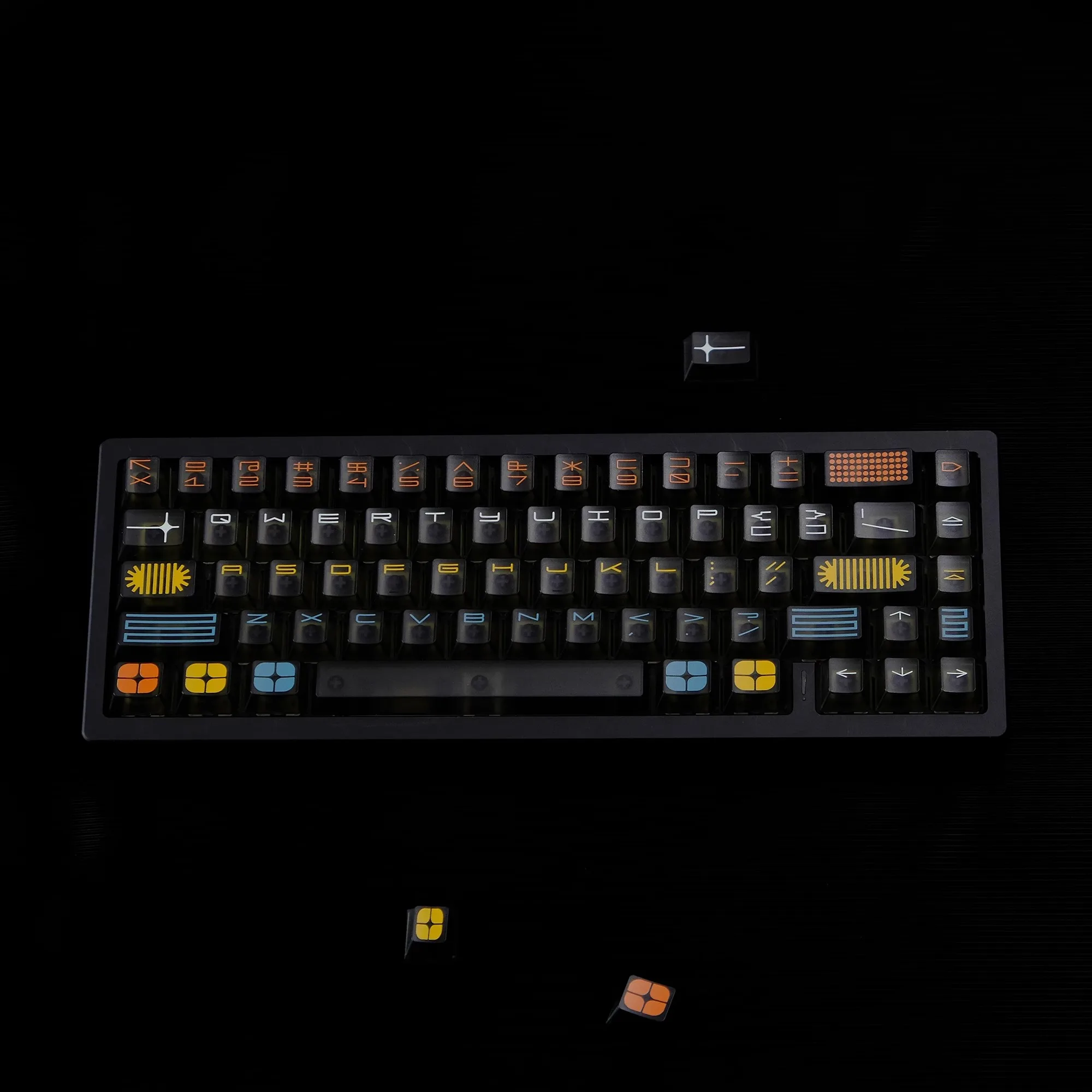 122 مفتاحًا/مجموعة أغطية مفاتيح GMK EXPO شفافة ضبابية مادة ABS أغطية مفاتيح ملف تعريف الكرز مع شريط مسافة 7U ISO أدخل لمفاتيح MX