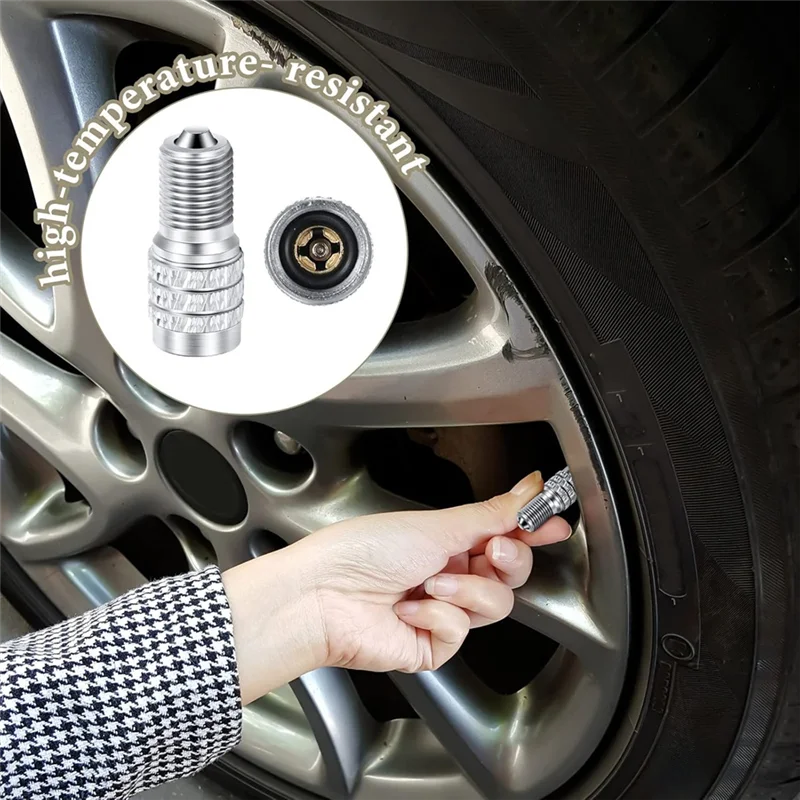 Shoppingsports 16Pcs Double Valve Stem Cap Inflate Tire Valve Caps Flow Through Tires Cap For High Pressure Truck Car RV Semi Bu