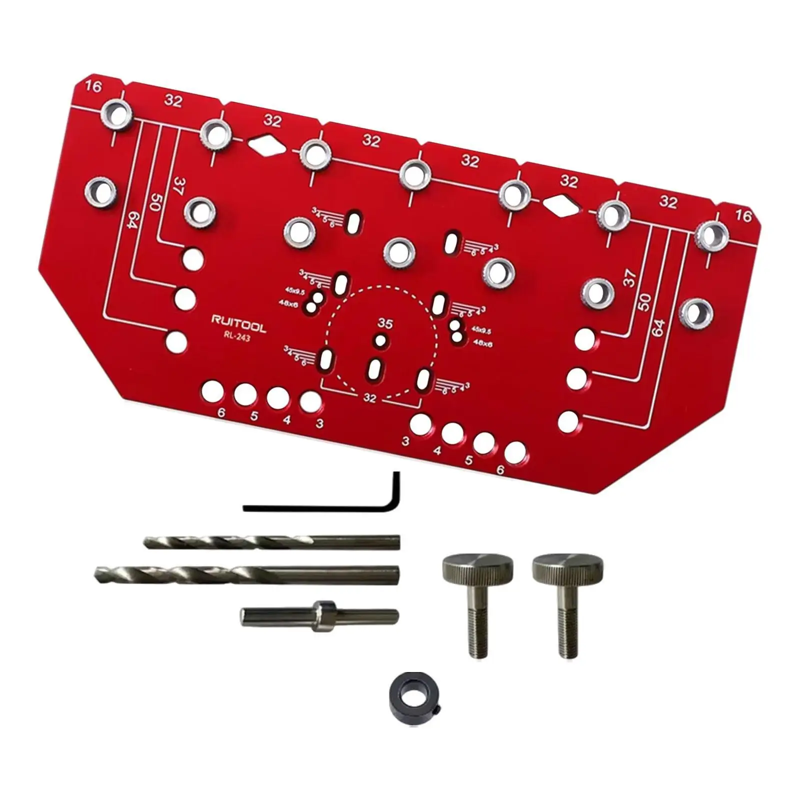 Shelf Pin Jig and Hinge Jig 2-in-1 1/4