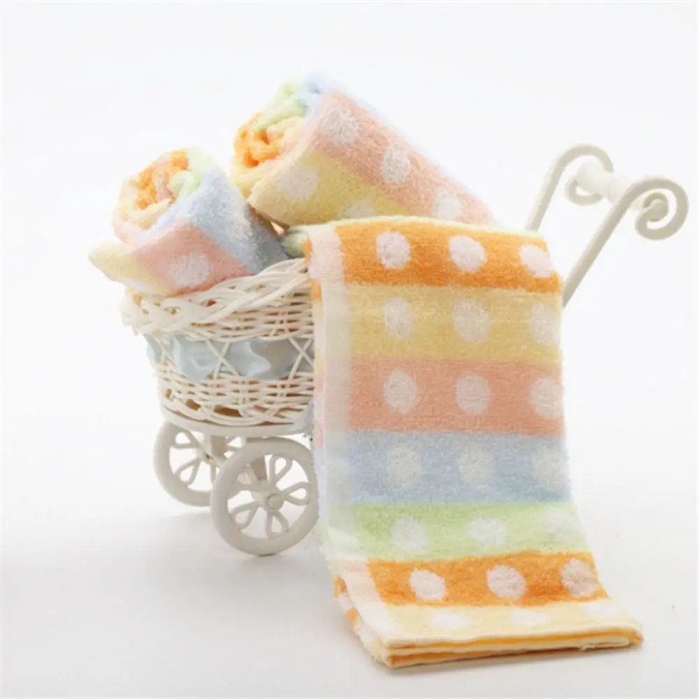 2Pcs 25x50cm Dot Baby Bath Towel Luxury Thickened Children Face Towel Quick-drying Comfortable Shower Towel Household