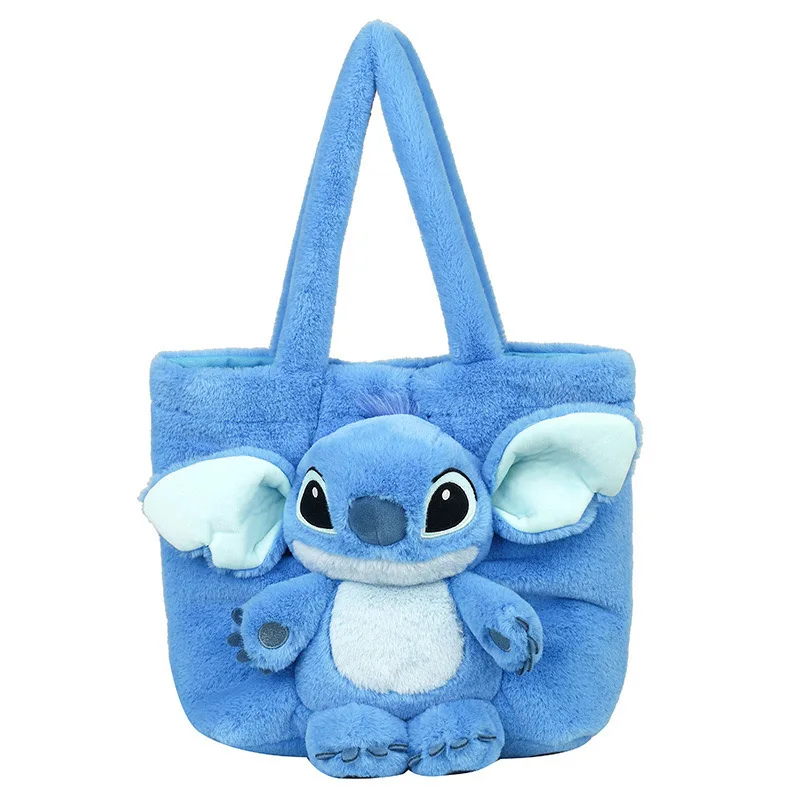 Disney New Lilo & Stitch Plush Toys Kawaii Plush Messenger Bag Girl Handbag Anime Stuffed Toys Children Cartoon Plushie Soft Bag