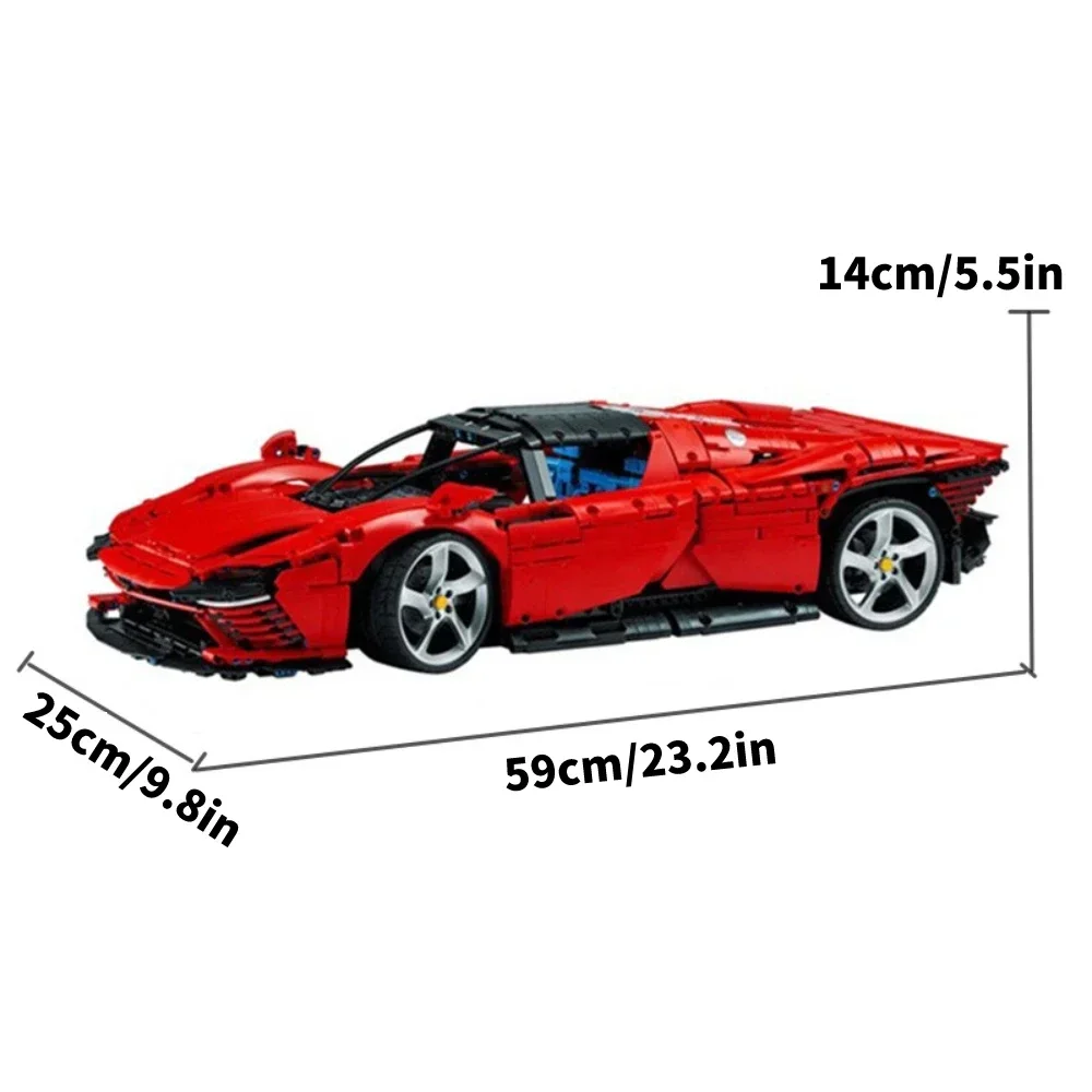 Technische Ferraried Daytona SP3 42143 Raceauto-modelbouwpakket Schaal 1:8 Geavanceerde verzamelset voor cadeau voor autoliefde