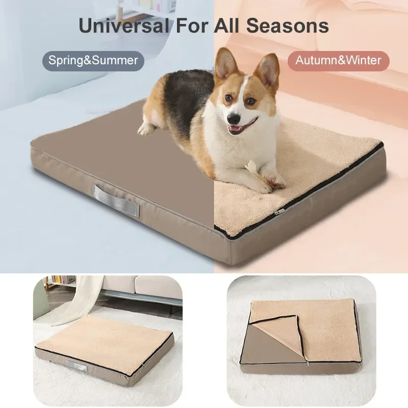 Dog Bed Mat Super Soft Pet Puppy Sofa Memory Foam Dog Bed for Large Dog Removable Washable Dog Mattress Pet Mat Pet Dog Bedding