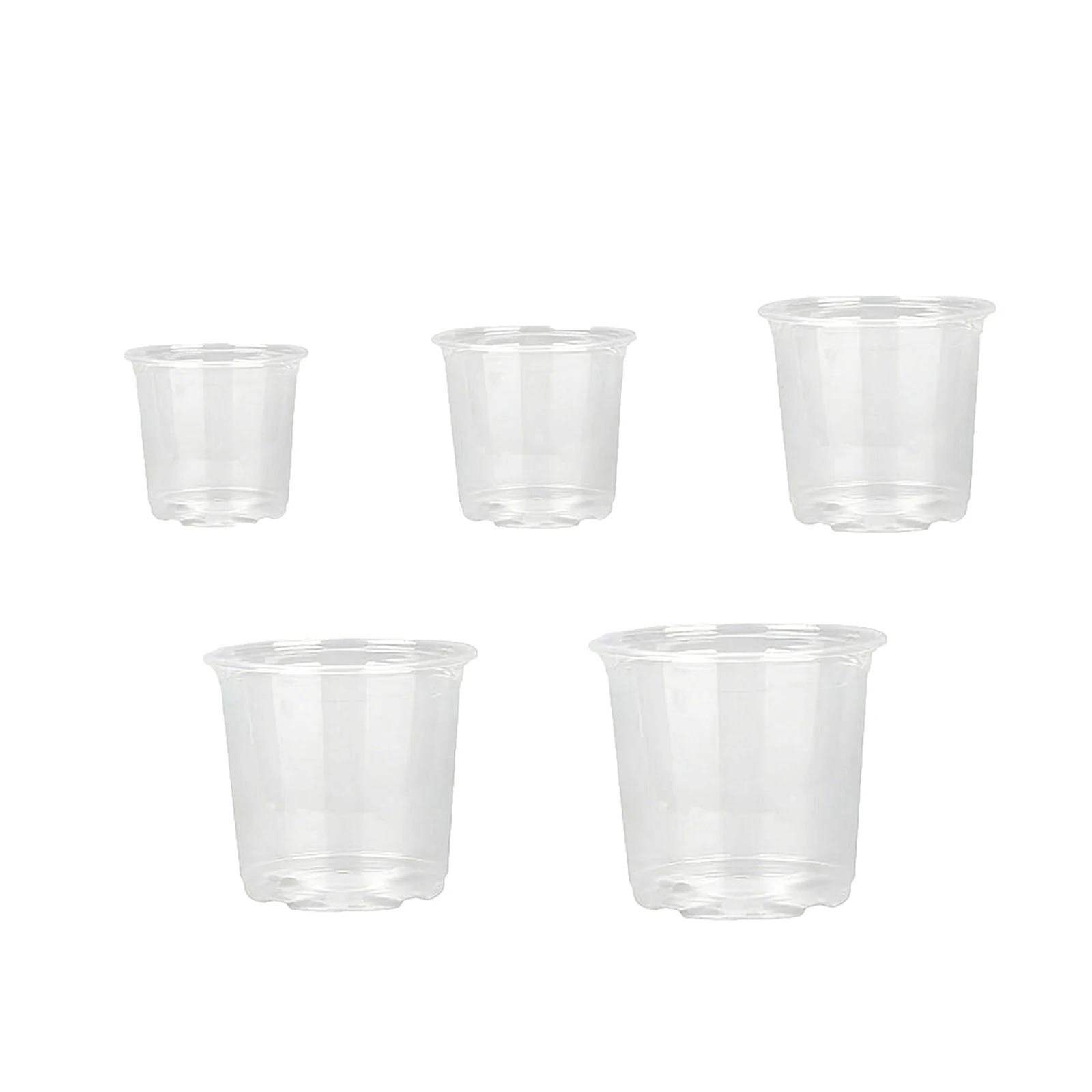 45pcs Combined Clear Plastic Flower Pot with Drainage Holes, Plastic Planter For Indoor and Outdoor Gardening