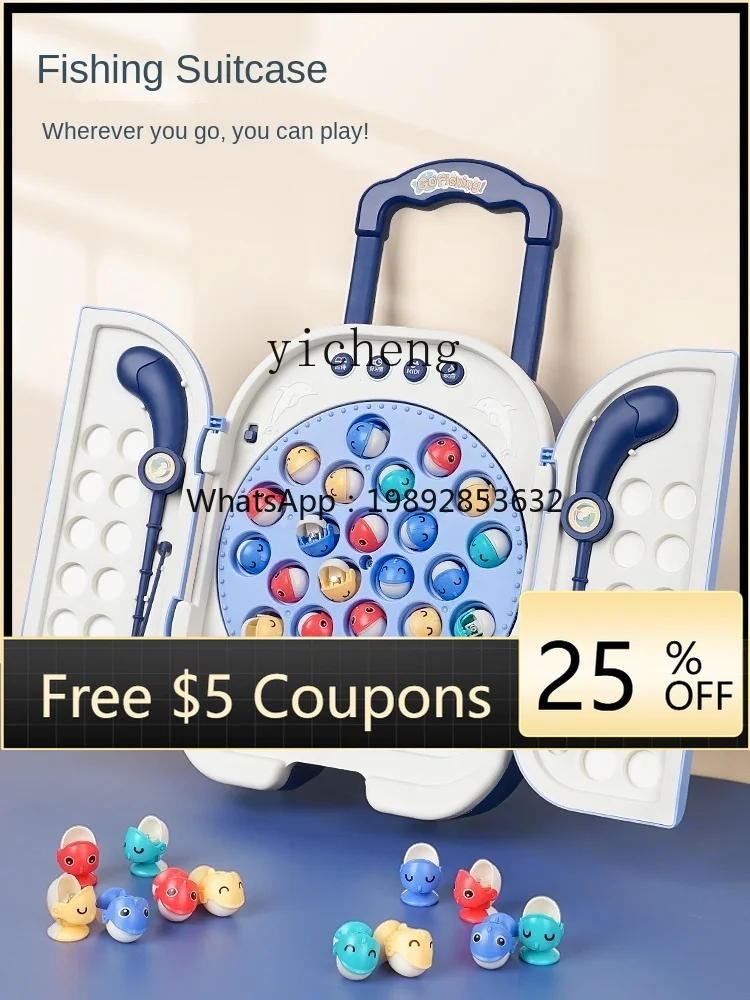 ZZ Fishing Toys Children's Electric Magnetic Artifact Boys and Girls Puzzle 3-6 Years Old Early Learning Machine