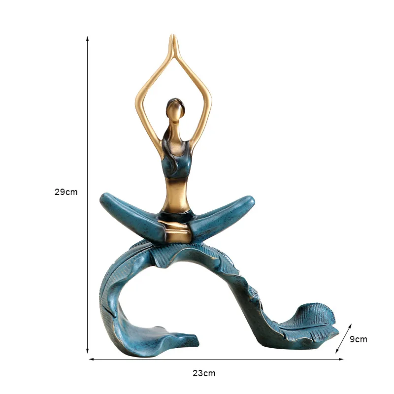 Nordic Yoga Girl Living Room Small Ornaments Home Decoration Gym Wine Cabinet TV Cabinet Desk Study Accessories