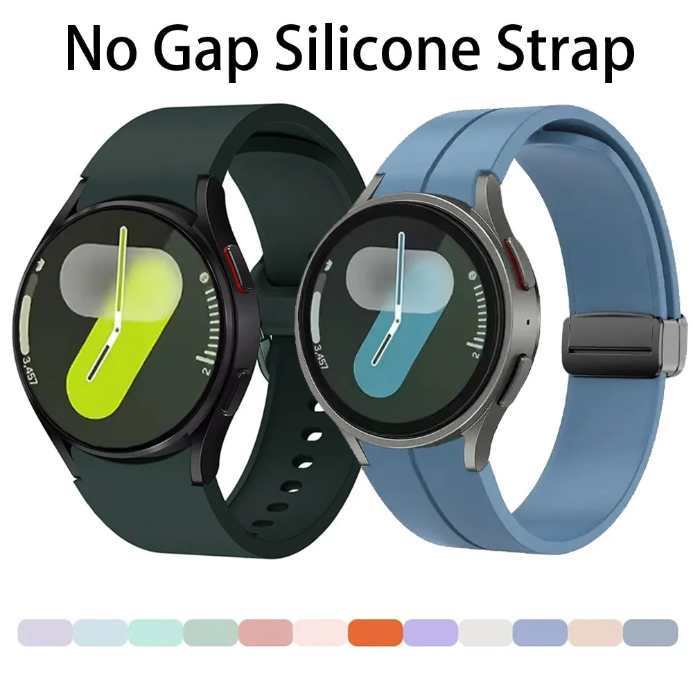 Nahtloses Silikonarmband für Samsung Galaxy Watch 7 6 5 4 44mm 40mm Komfortables Armband für Galaxy Watch 6-4 Classic 47-43-46-42mm