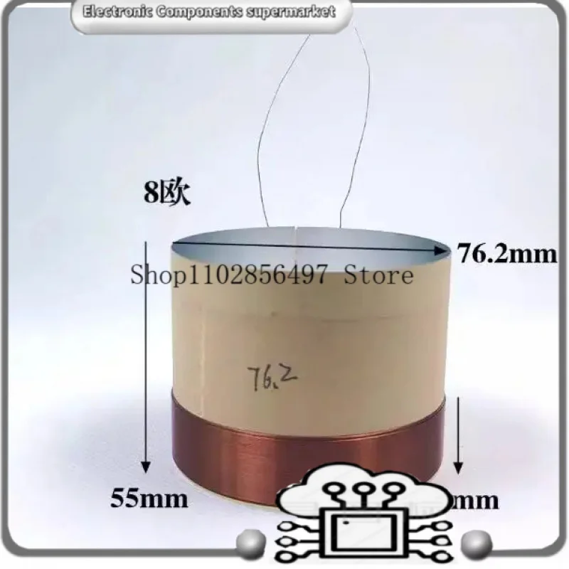 

НЧ-динамик 76,2 мм, басовая звуковая катушка, 8 Ом, запасные части для динамика, медный провод, белый алюминий со звуковыми вентиляционными отверстиями, 2 слоя, 2 шт.