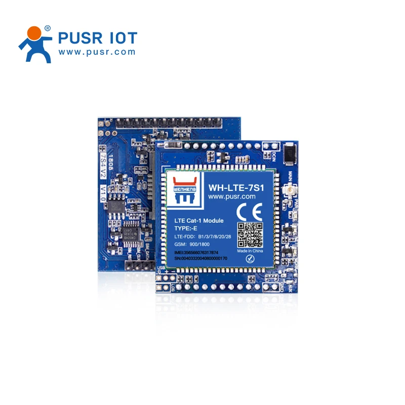 (Price for 2 Piece) PUSR LTE CAT 1 communication module Supports LTE and GSM TCP/UDP SMS HTTP and MQTT protocol WH-LTE-7S1-E