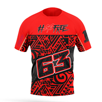 2024 New Motorcycle Race # 63 Driver Francesco Bagnaia Fan Men's Summer Quick Drying Sports Outdoor Leisure T-shirt