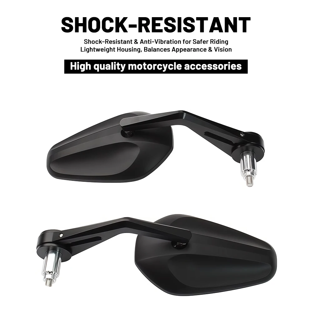 High Quality Universal Adjustable Motorcycle Bar End Mirrors Special Model Corrosion Resistant Easy to Install
