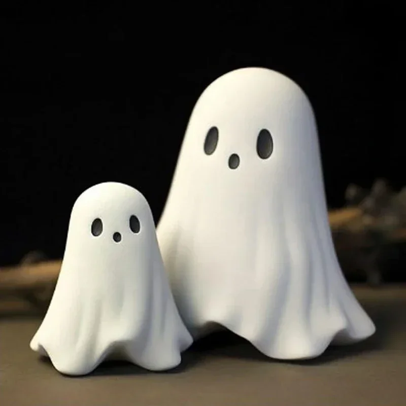 Middle Finger Cute Ghost Statue Ghosts Small Scary Ghost Figurines Halloween Home Table Decoration Centerpieces Shelf Decoration