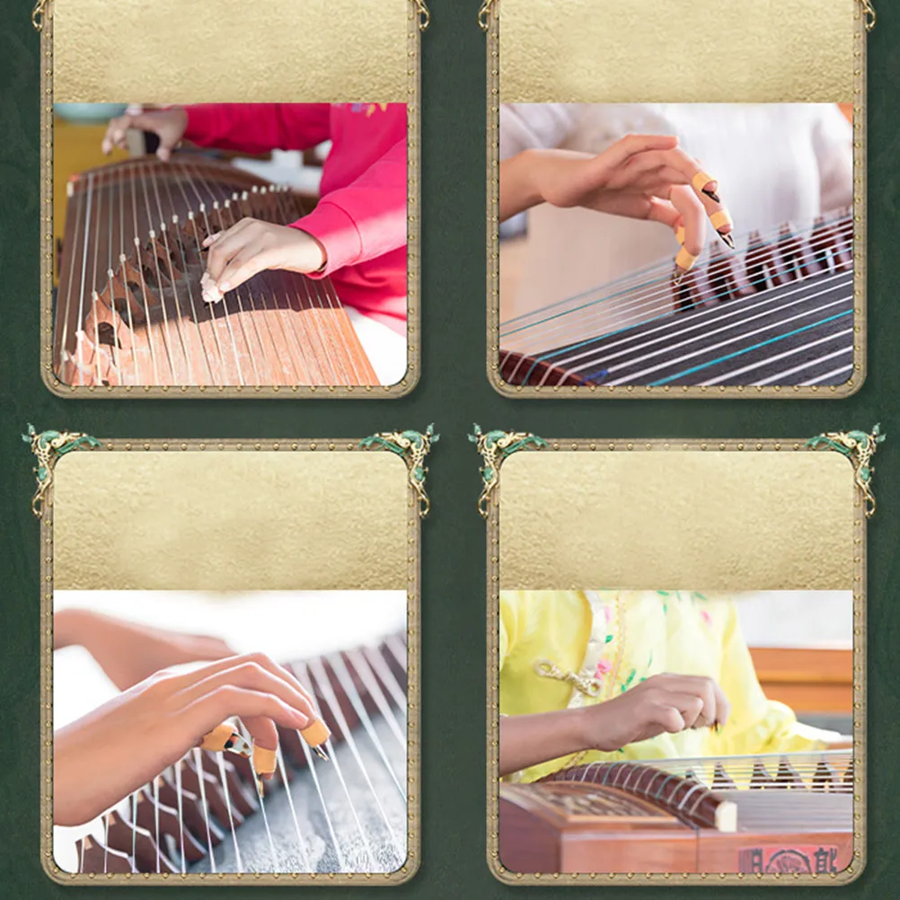 

8pcs Guzheng Finger Picks Adults Practice Nails Smooth Durable Nano-Polymer Material Lightweight Portable For Guitar Plectrum