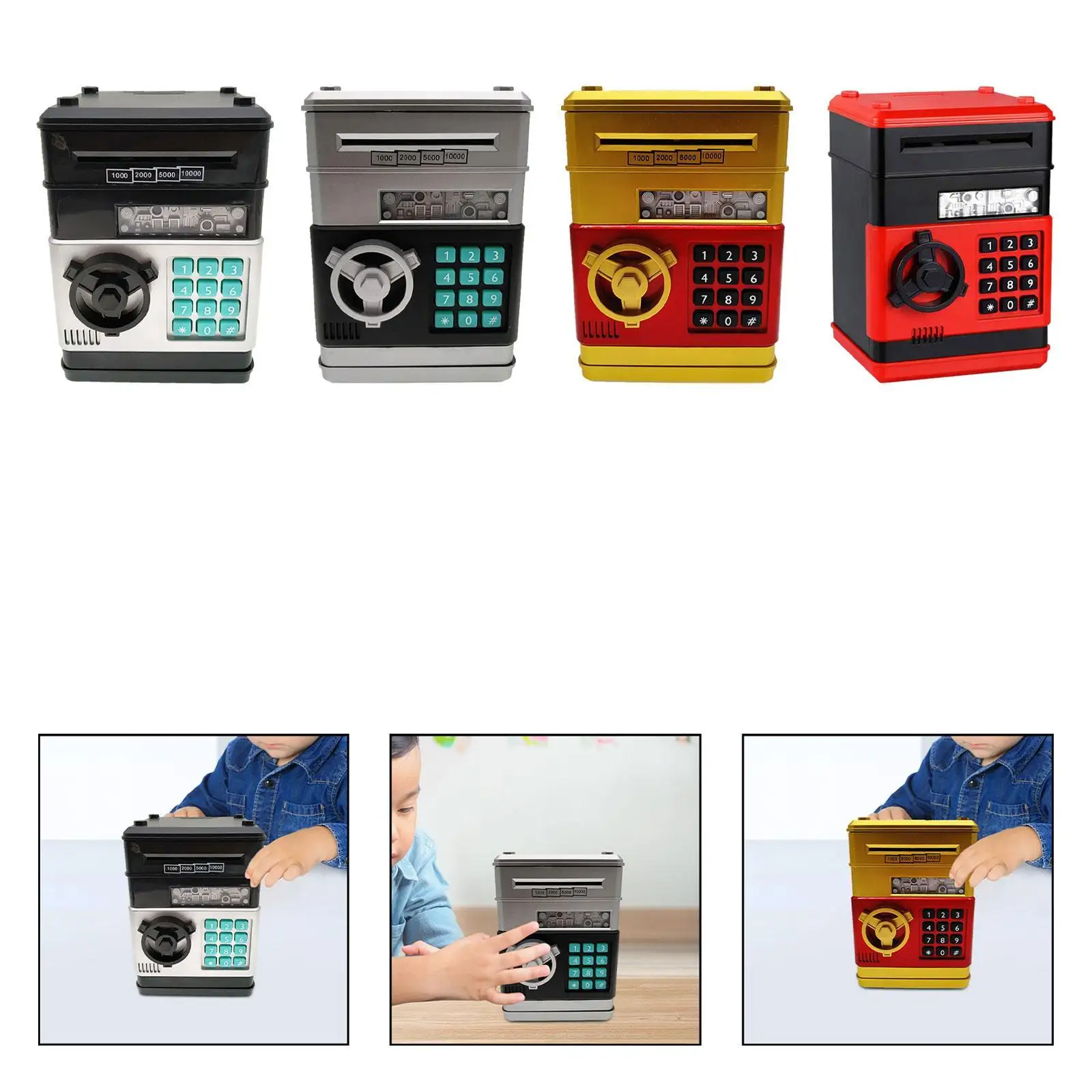 ATM Piggy Bank for Kids Money Container for Ages 3 4 5 6 7 8 Boys Girls