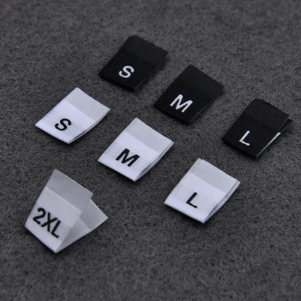 

400Pcs Clothing Size Labels Folded Durable Woven Long Lasting Practical for Garments Store Home Use Clothing Size Labels
