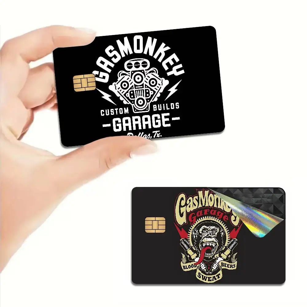 G-Gas M-MonkeyS Garage Fashion Matte Gold Silver Black Matte Film Skin Sticker Tape for Bank Credit Debit Card
