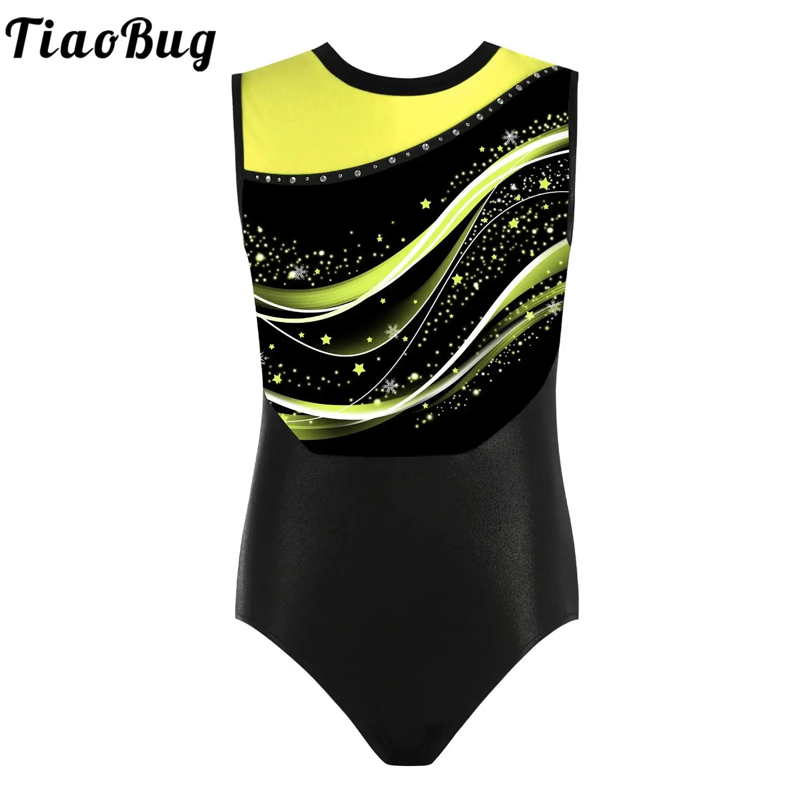 

Kids Boys Leotard Gymnastics Dance Ballet Figure Skating Performance Sleeveless Printed Bodysuit Dance Clothes Sport Swimwear