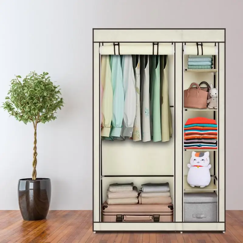 Non-Woven Fabric Wardrobe Portable Closet Storage Organizer Dust-proof Waterproof Clothes Storage Cabinet Bedroom Home Furniture