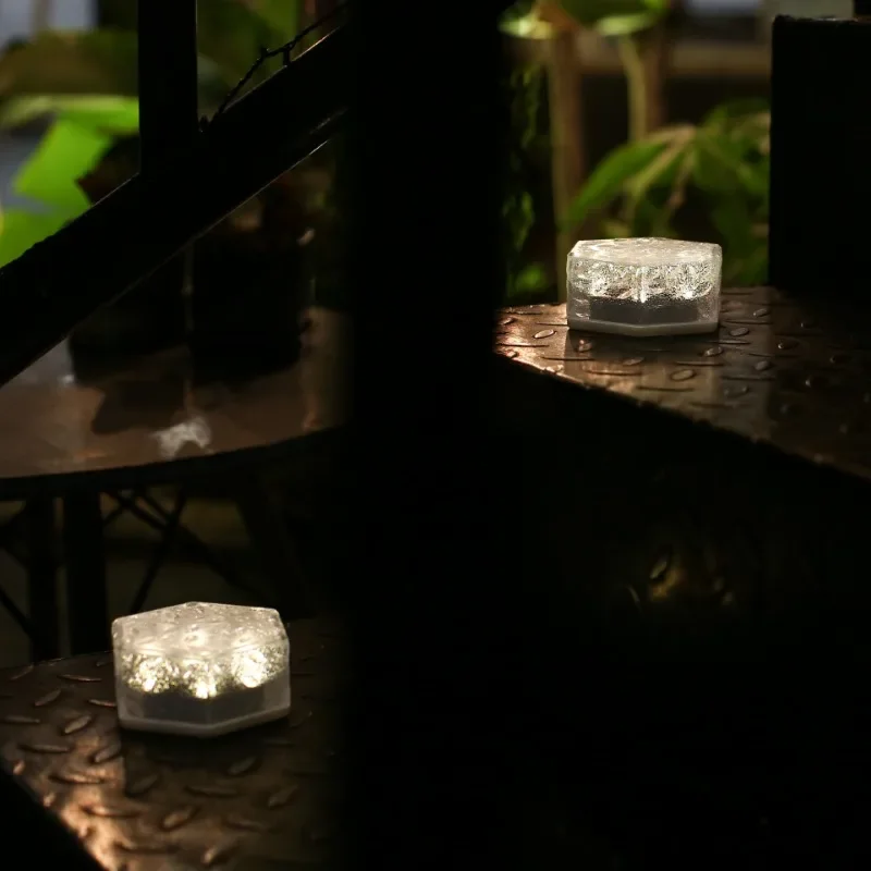 Luz Solar enterrada para decoración de jardín, lámpara de azulejo de suelo, impermeable, patio subterráneo, paisaje, césped, luces LED