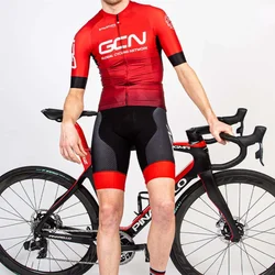 2024 GCN 팀 사이클링 저지 세트 여름 통기성 도로 자전거 정장 승마 유니폼 자전거 MTB 의류 프로 스포츠 사이클링 키트