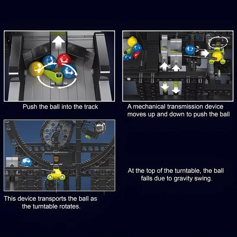 قالب الملك 26015 بنة فنية بمحركات الكواكب مصعد نموذج الكرة العظيمة النقل لعب الاطفال هدايا عيد الميلاد