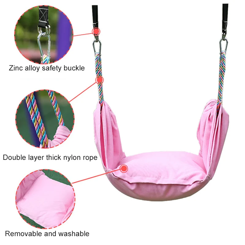 Safety Room Fitness Hanging Chair Purple Swing Sports 200kg Adjustable Hammock Indoor Outdoor Door Horizontal Bar Fitness Ring