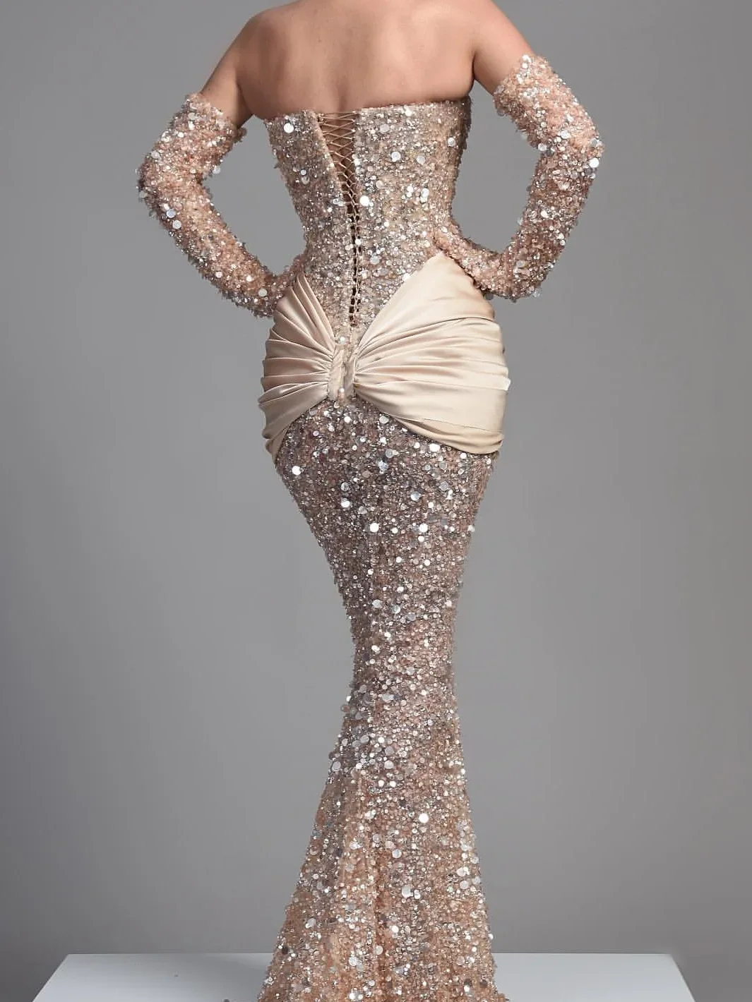 Роскошные вечерние платья без бретелек с блестками и складками Русалка Вечерние платья для дня рождения и выпускного вечера по индивидуальному заказу