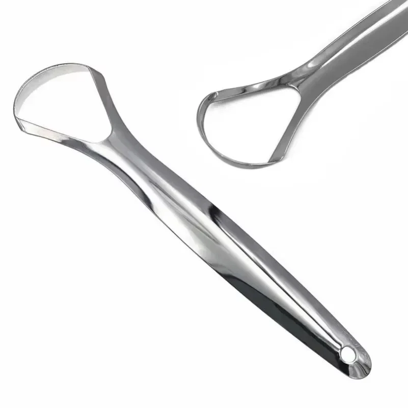 Stainless Steel Portable Tongue Scraper Tongue Cleaner Tool Daily Oral Hygiene Care Accessory For Tongue Coating Cleaning