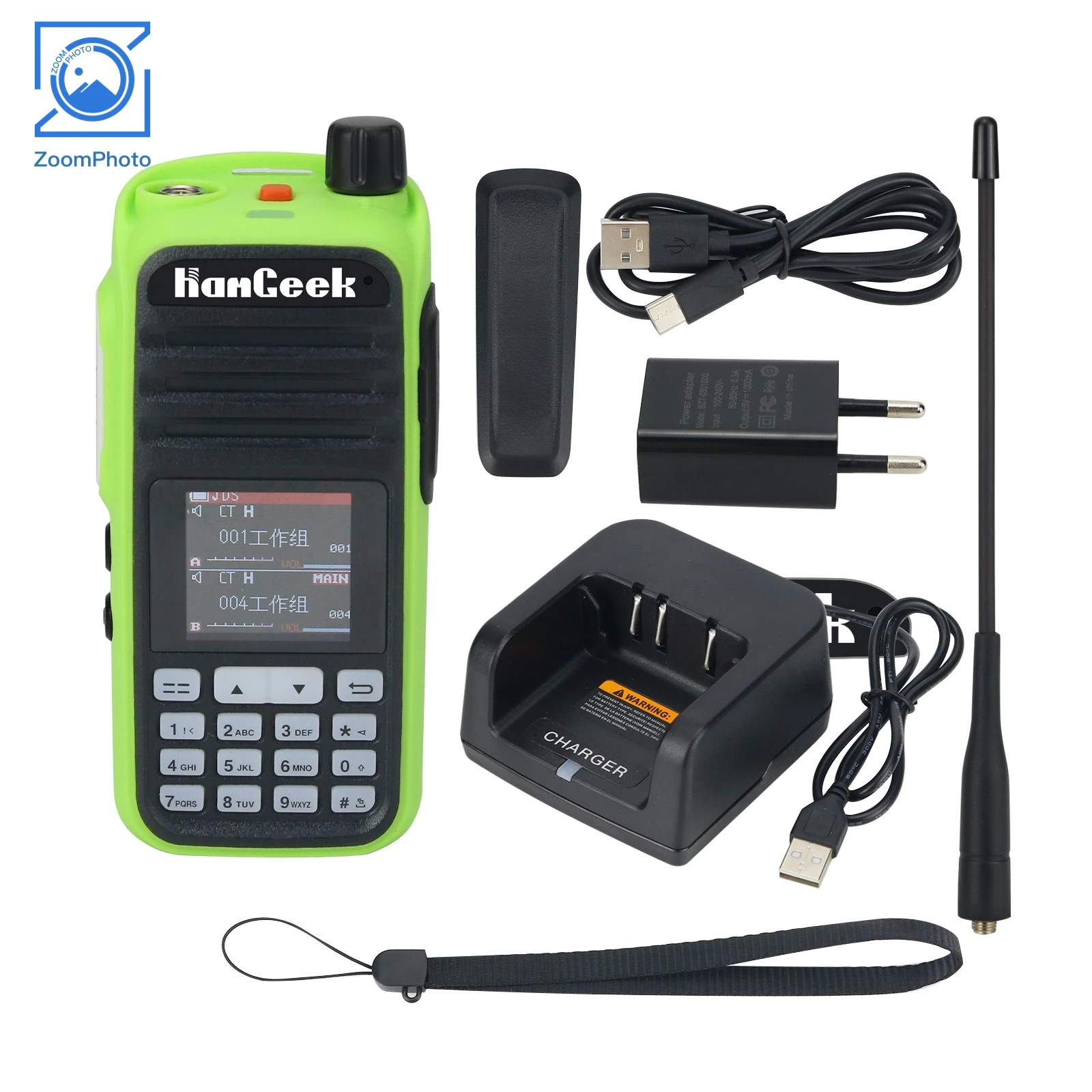 HamGeek HGA37 ハンドヘルドトランシーバー グローバルマルチバンド AM FM UHF VHF ラジオ VOX ワイヤレス送受信機 LCDスクリーンディスプレイ付き