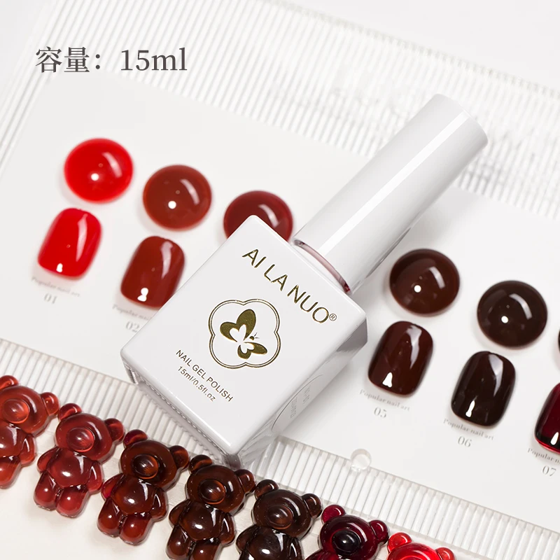 9 colors of new Ankara red nail polish nail salon special solid color nude color nail art phototherapy gel