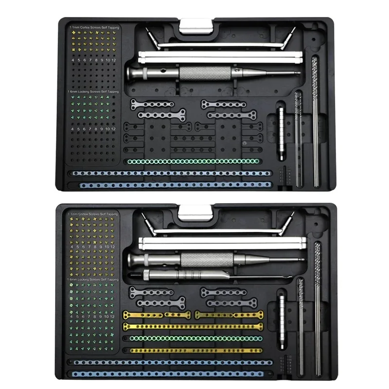 ALPS PRCL Mini Titanium Locking Plate System Kit Orthopedic Veterinary Surgical Instruments Set For Small Pets 1.1 1.6mm