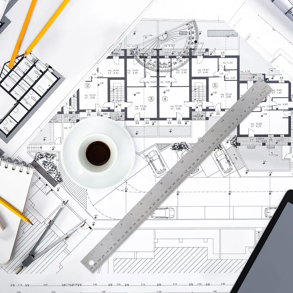 Cork Backing Werklinialen Multifunctioneel Huishoudelijk Staal Zilver Handig Student