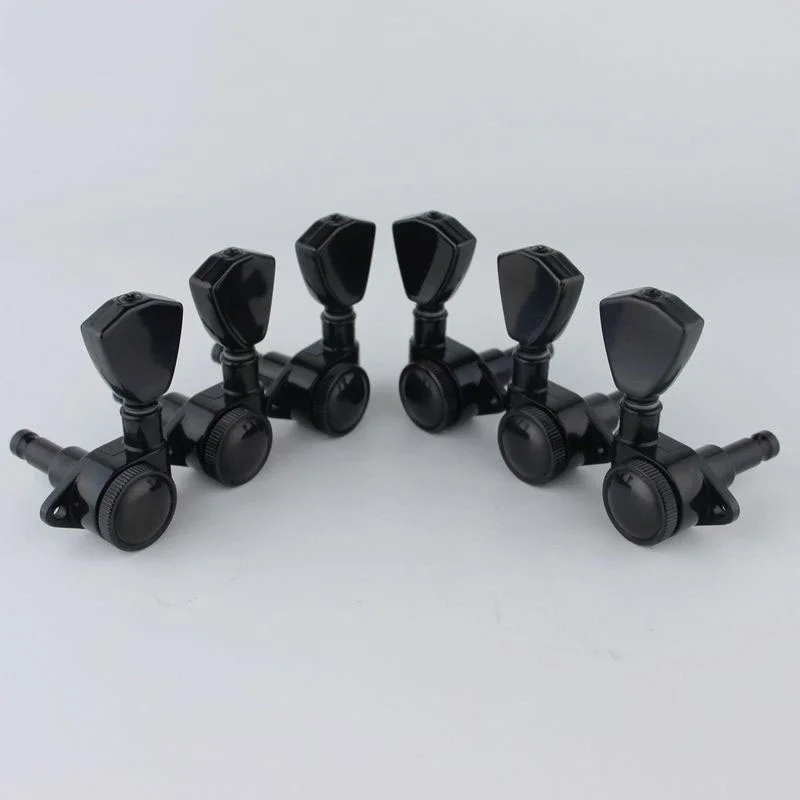 for GUYKER Guitar Locking Tuners(3L+3R Handed)-1:21 Models Rear Lock String Tuning Key Pegs Machine Head with Trapezium Handle