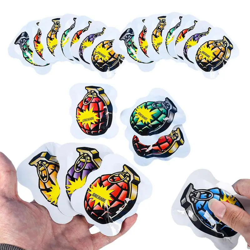 

20Pcs Trick Toys Prank For Kids Self-Explosive Grenades Small Bombs Bag Noisemaker Prank Toy Self-Inflating Fake Bombs Prank Toy