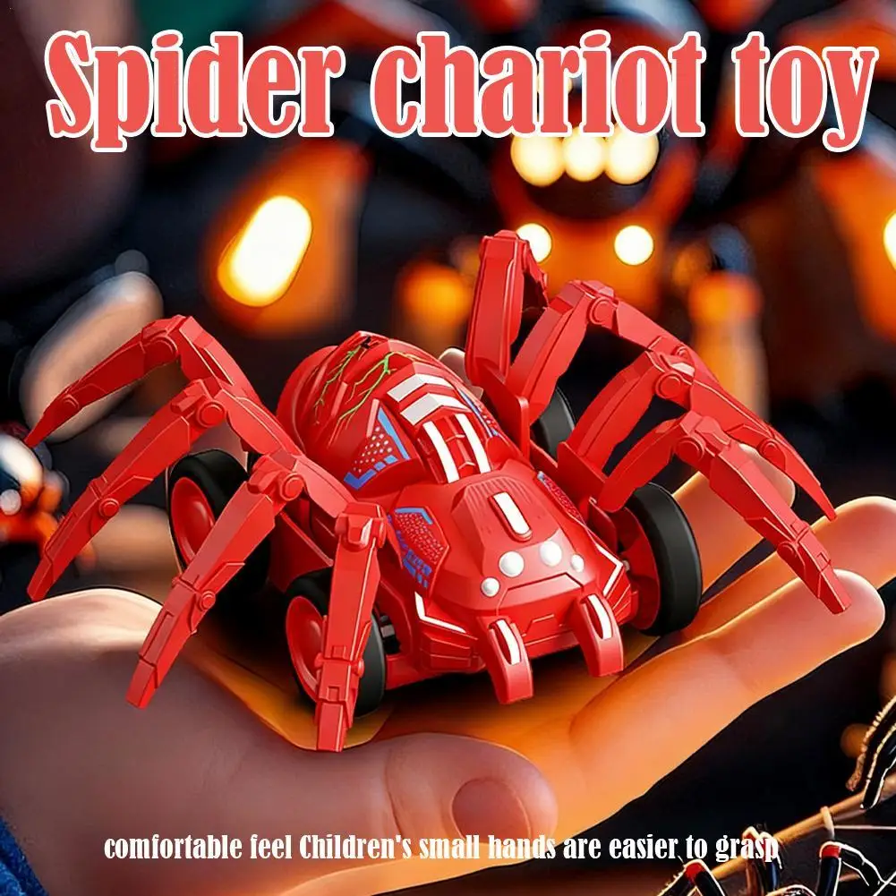 Carro de aranha engatinhante inercial, carro dublê de escalada, veículo de batalha de aranha legal, simulação de inércia animal, brinquedo, presentes para crianças