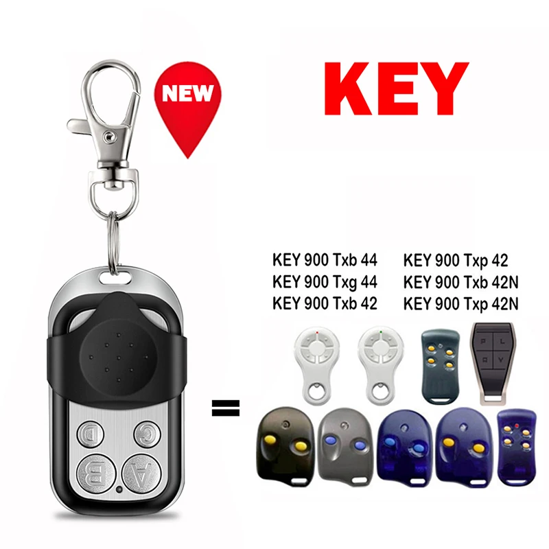 For KEY 900 Txb 42 42N 44 Txg 44 Txp 42 42N Garage Door Remote Control 433MHz Fixed Code Hand Transmitter Cloner