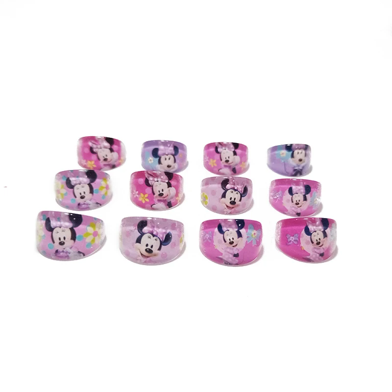 12pcs/lot Minnie Mickey Mouse Frozen Princess Party Favors Rings Girls Finger Rings Baby Party Decor Child\'s Gift