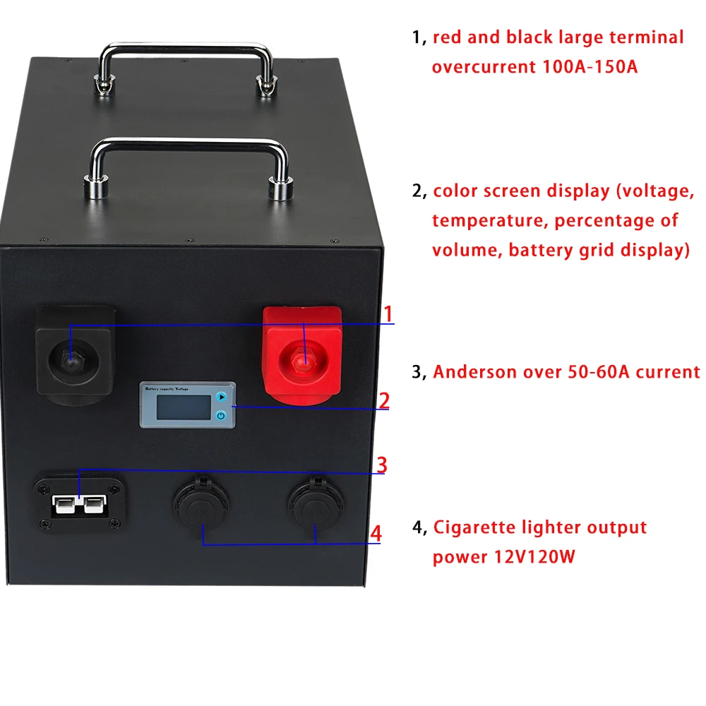 24v100ah Lifepo4 Battery Pack 60AH  Battery Built-in BMS RV Solar Energy Storage Lithium Battery for Boat Motor