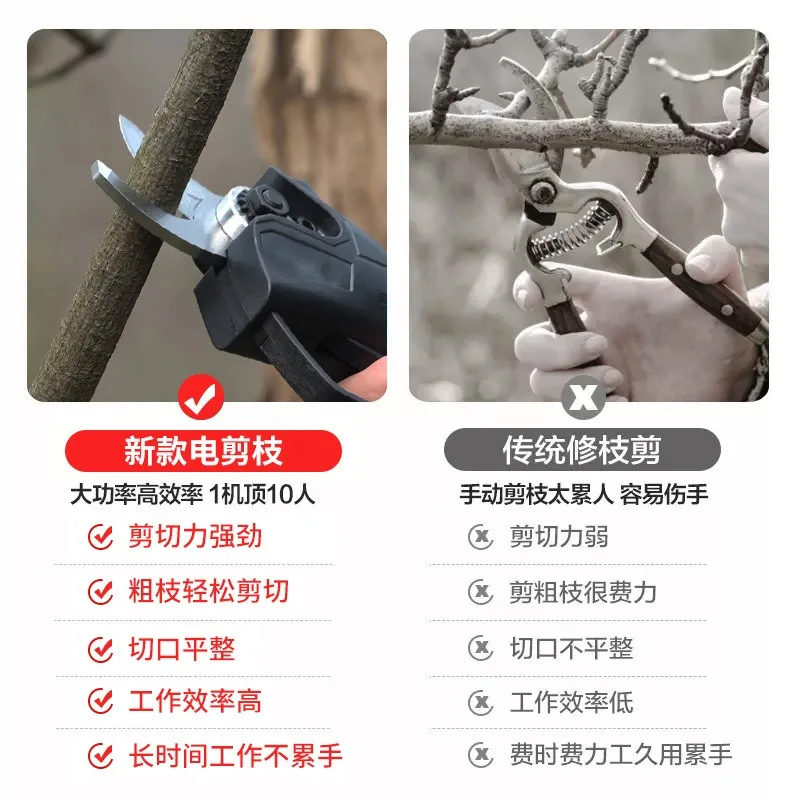 New pruning, fruit pruning, tree branch pruning, electric scissors, outdoor fast wireless electric garden scissors