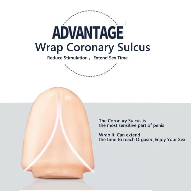 Male Luster Sleeve Protector Penis Stretcher Enlarger Erection Foreskin Hinder Extender Dick Enlargement Adult Sex Product Toys