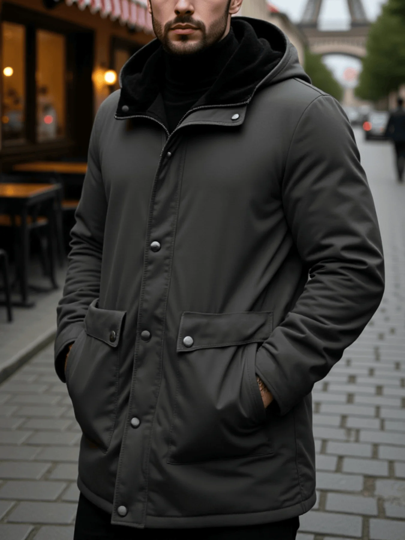 

Men's Suede Jacket Enhanced Warmth with Fleece Lining Windproof Design Button & Zipper Closure Trendy Winter Style