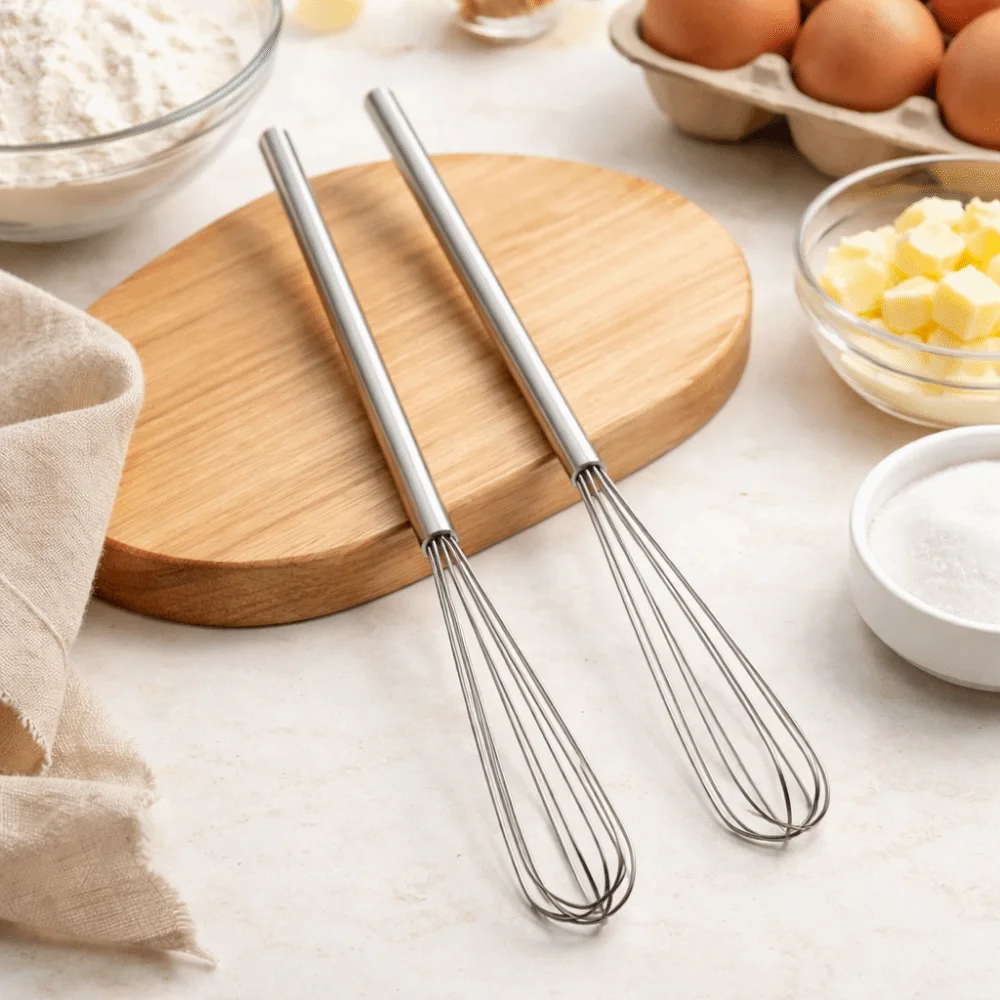 Manual Operation Stainless Steel Wire Whisk Nonstick Wire Portable Egg Mixer Handheld Labor-saving Stirring Bar Kitchen Gadgets