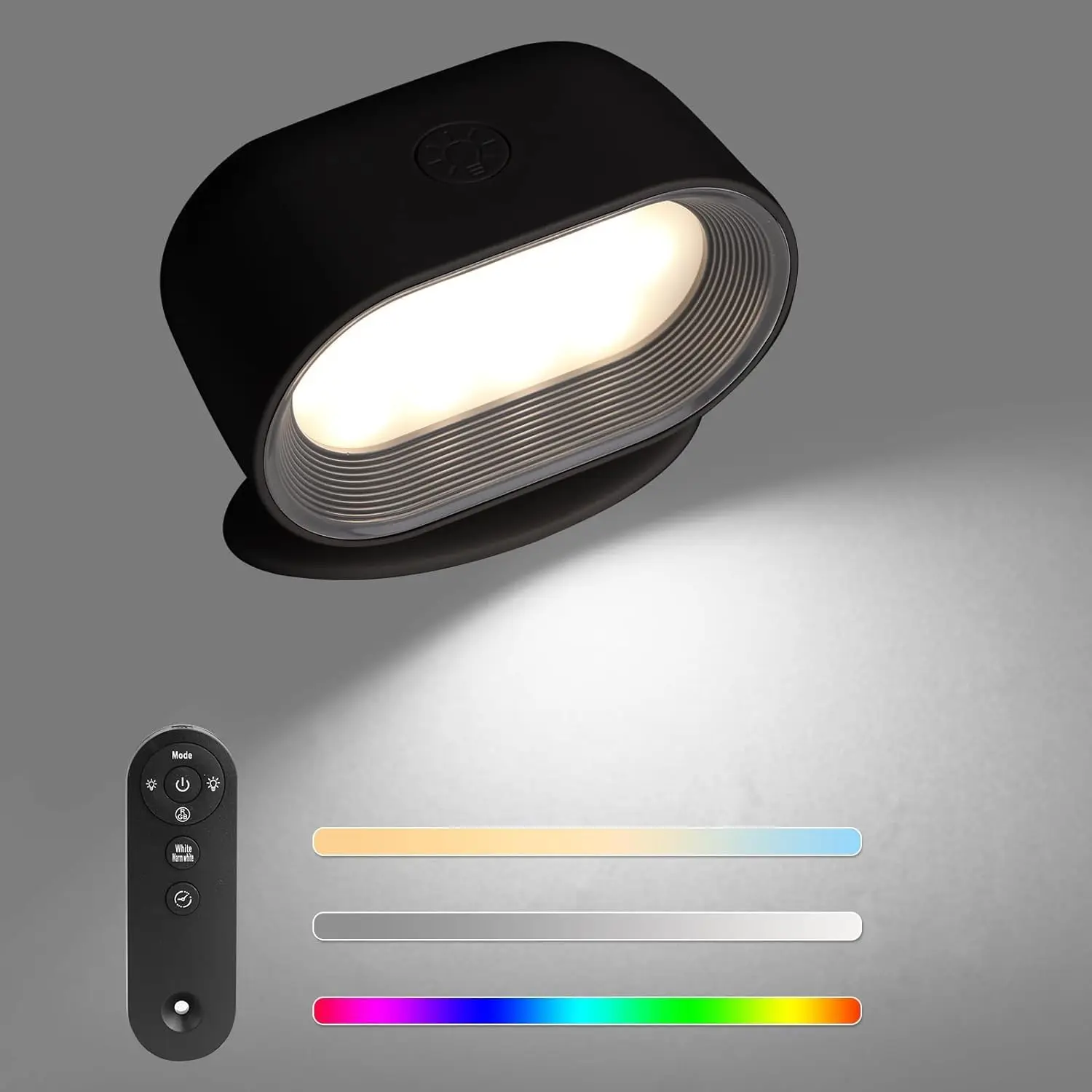 

Светодиодные настенные светильники с дистанционным настенным бра Лампа перезаряжаемая с регулируемой яркостью Touch Magnetic 360° ° Вращающийся светильник для светильников для спальни