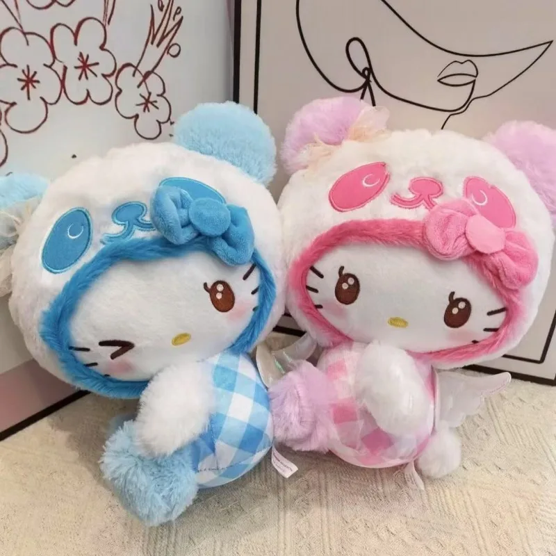 

25-35 см кукла Hello Kitty ангел плюшевая серия кукла игрушка кошка плюшевое украшение дома Kt пара девушка праздничный подарок